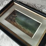 Sailboat in the rain - Small framed marine.