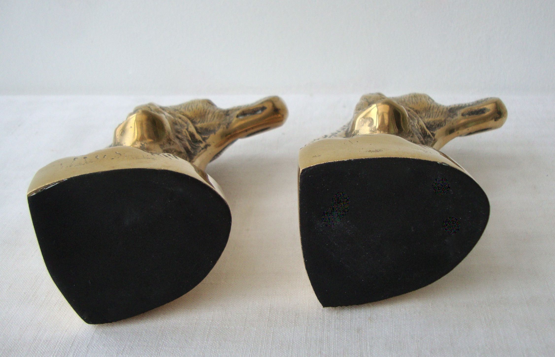 Brass cockers dog bookends