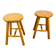 Pair of vintage pine stools