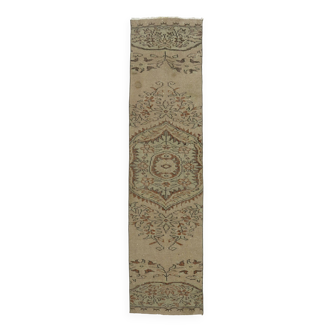 Turkish Anatolian Handmade Vintage Rug 301 cm x 72 cm