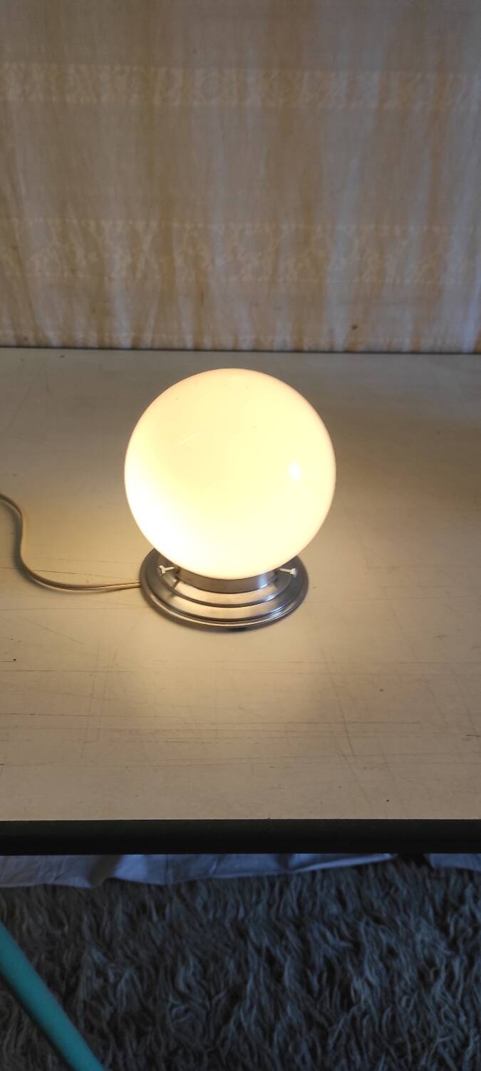 Art Deco ceiling light or wall sconce with opaline globe, diameter 15 cm - mid 20th century.