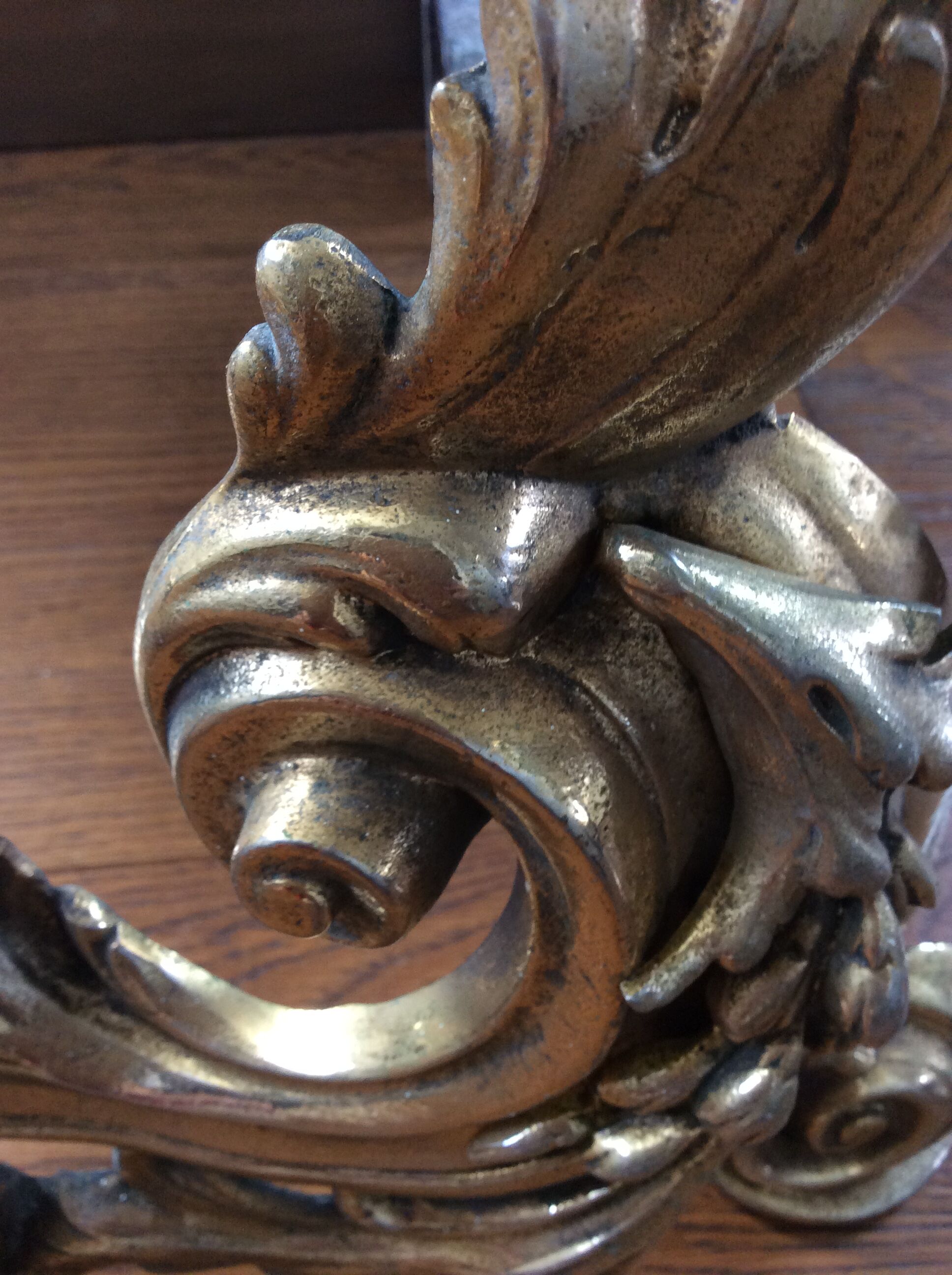 Bronze andirons