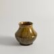Scandinavian Modern Black and Olive Glazed Ceramic Vase Nittsjö Keramik, 1960s