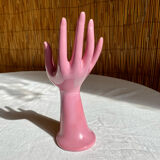 Vase soliflore fig hand in vintage ceramic 70s