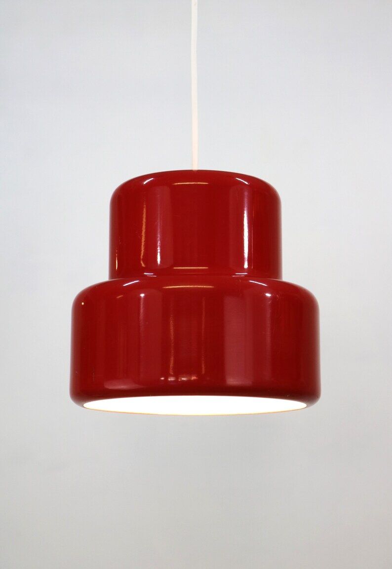 Suspension rouge Jo Hammerborg années 1960