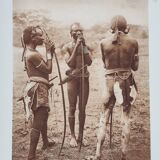Old photogravure, 1930, Maasai hunters
