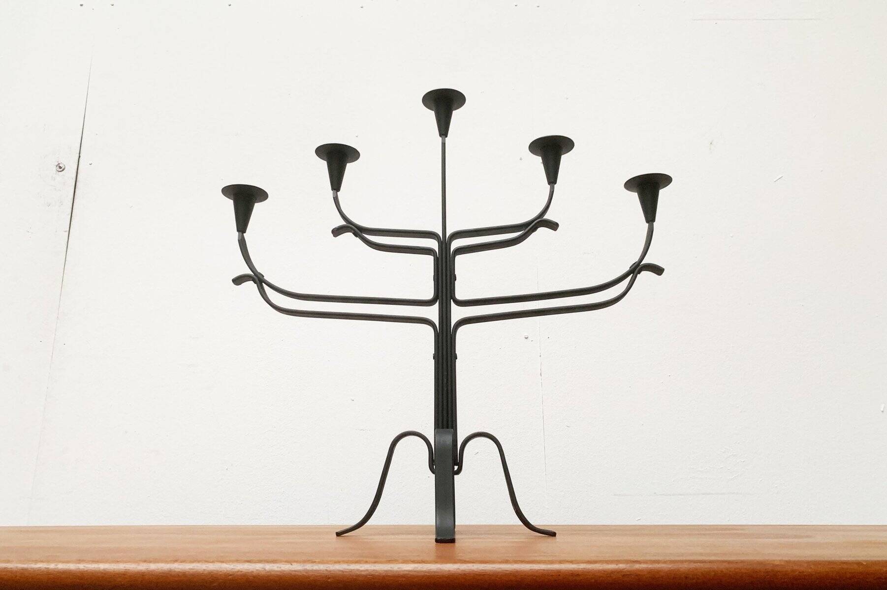 Brutalist Metal Candle Holder