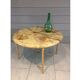 Round coffee table with marble tray