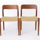 Large Set of 8 Niels Otto Møller Teak Dining Chairs – Model 75 (1950s)
