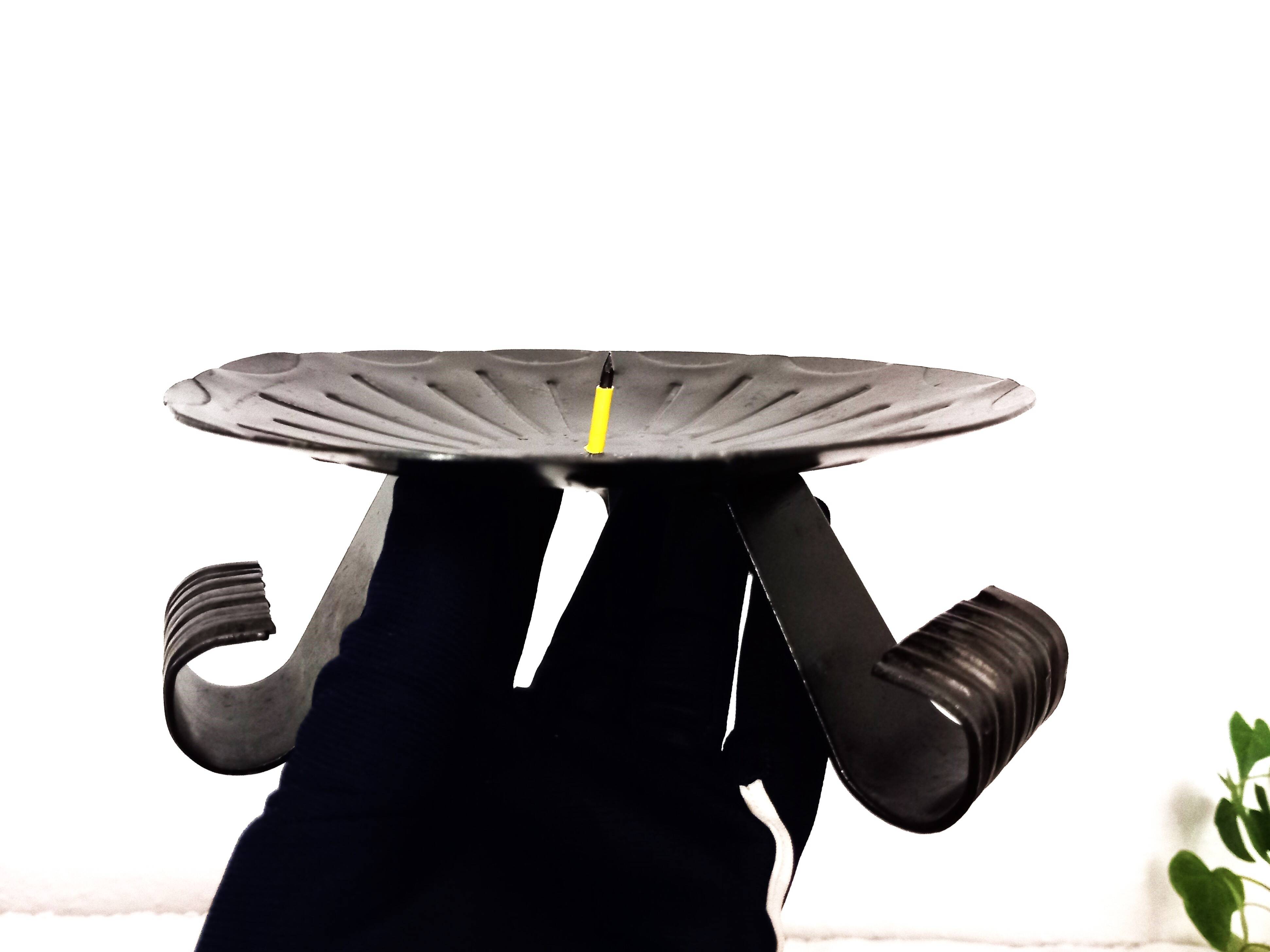 Wrought iron table candlestick