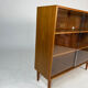 Cabinet d'exposition en teck des années 60, haut, étagère, commode vintage des années 70.