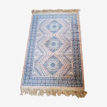 Ancien tapis en viscose Kilim - 120x69cm