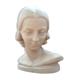 Buste de femme en terre cuite signé Henri Bargas