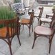 6 bistro chairs, pattern on the seat
