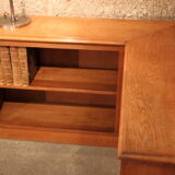 Library corner oak shelf