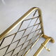 Fifties coat rack with brass net hat shelf
