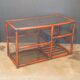 Rattan and leather bookcase 1970