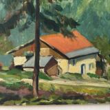 Oil Mountain Landscape 50s