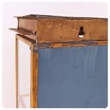 Vintage Mid Century Handmade Brass Wall Vitrine