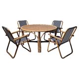 "Patio" dining set in bamboo, Italy, 1960s