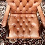 English Chesterfield Salmon color President Chair Office chair