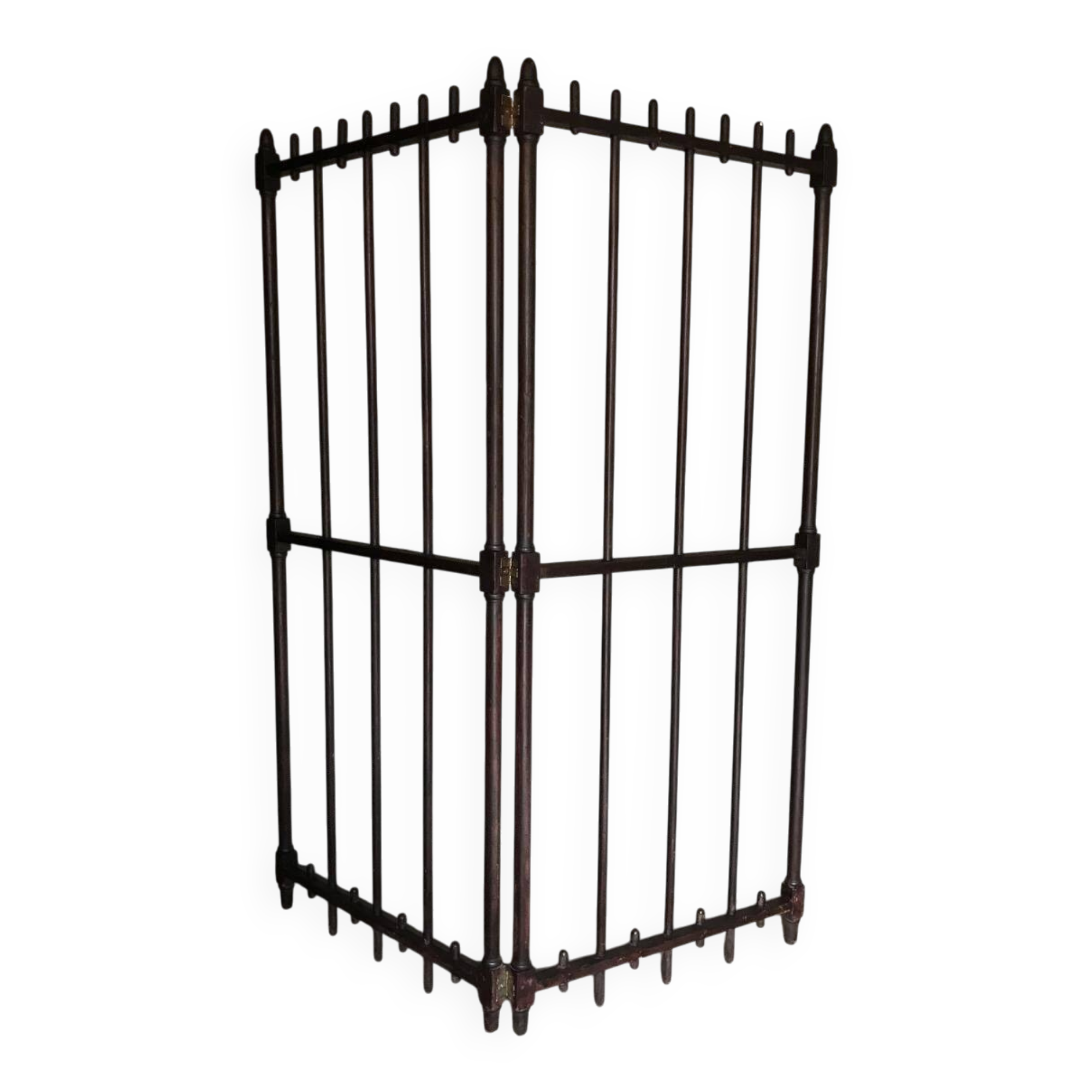 Wooden screen, partition, or grille made of turned wood