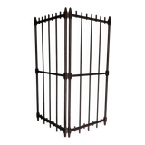 Wooden screen, partition, or grille made of turned wood