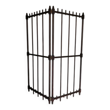 Wooden screen, partition, or grille made of turned wood