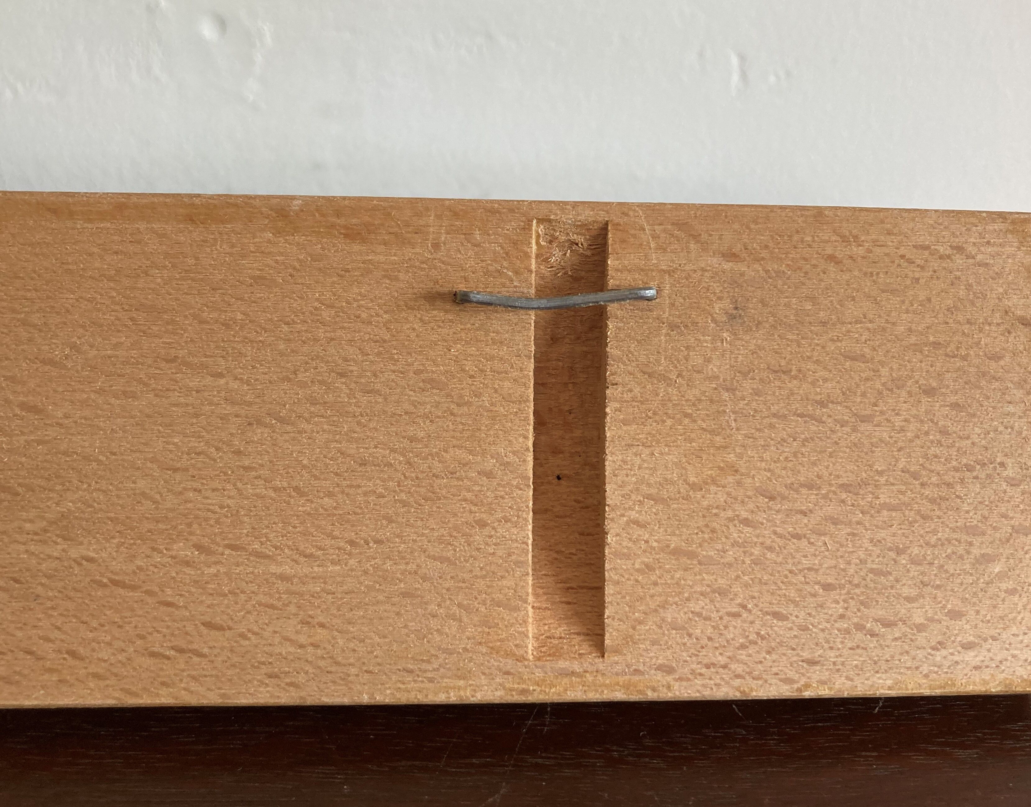 70s wall coat rack with brass hooks