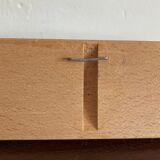 70s wall coat rack with brass hooks