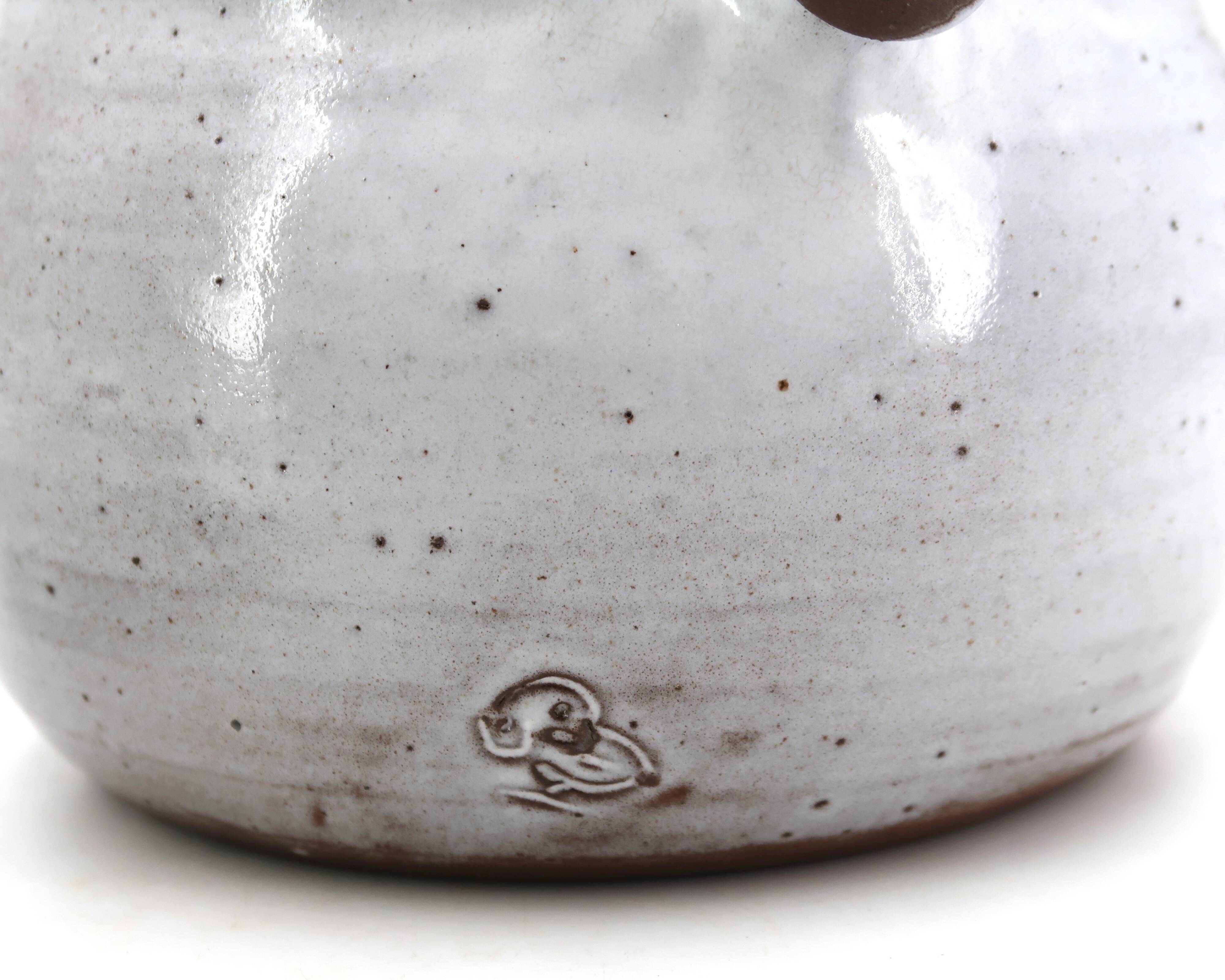 Earthenware vegetable dish by Jeanne and Norbert Pierlot, ceramic from the 1960s.