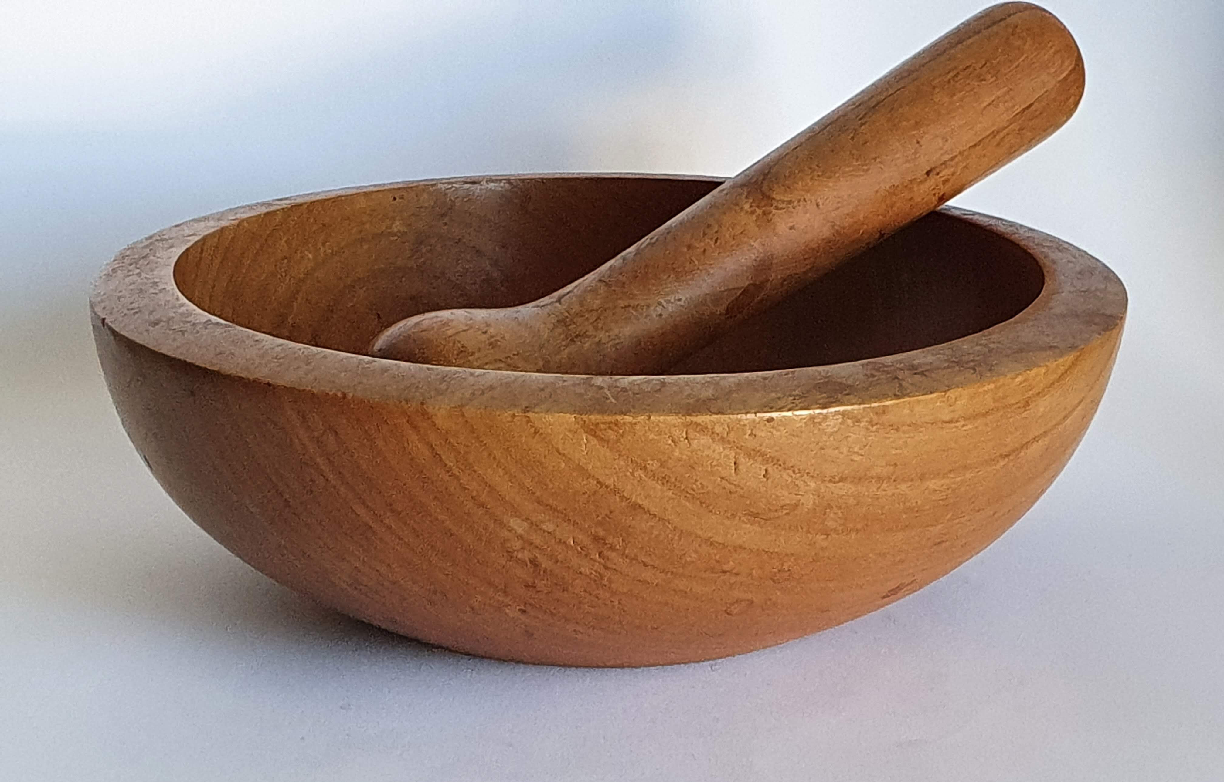 Scandinavian vintage wood mortar