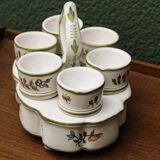 Moustiers earthenware egg service
