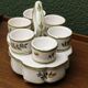 Moustiers earthenware egg service