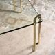 Brass and glass coffee table model T24 by Peter Ghyczy