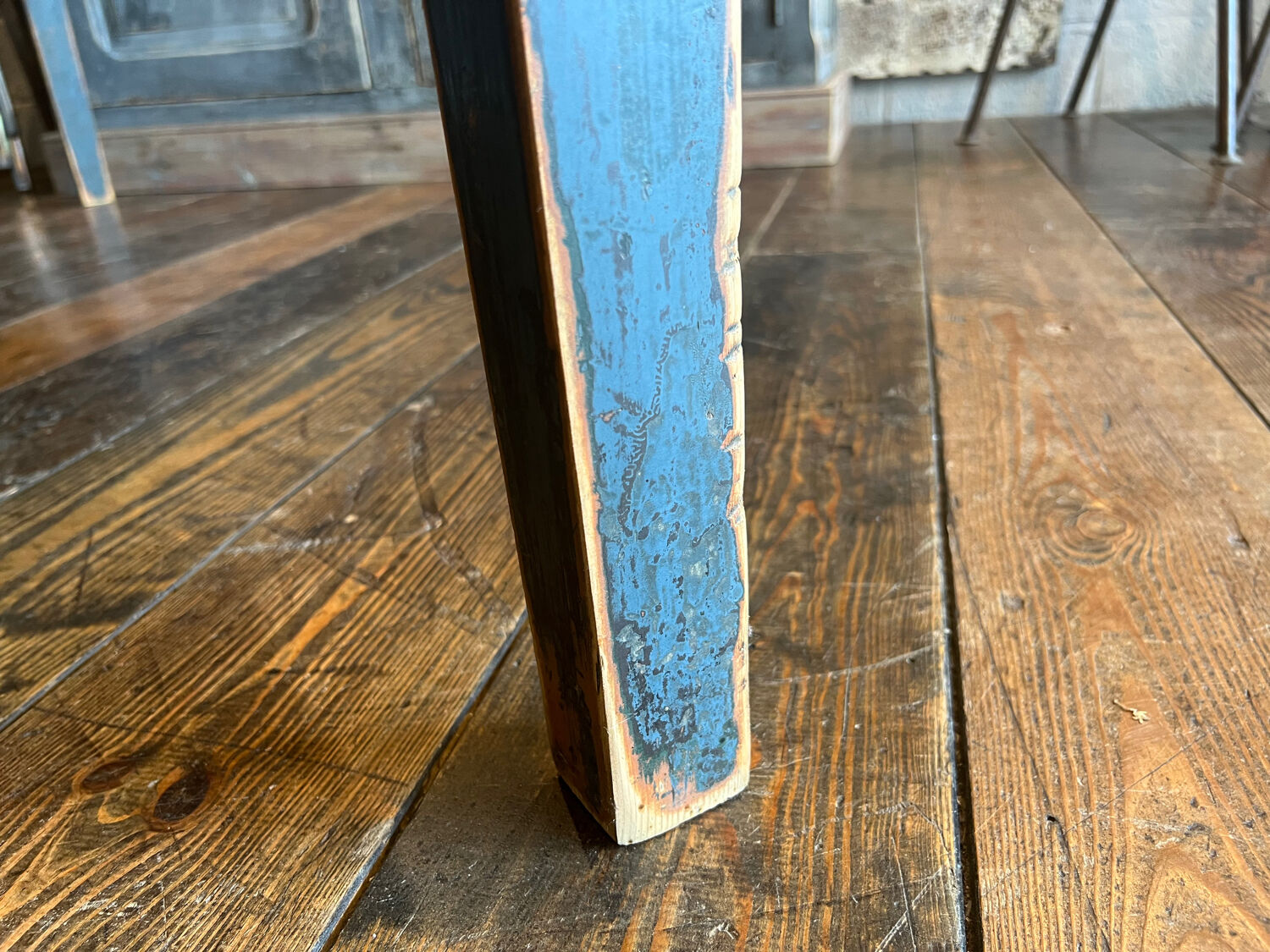 Patinated dining table