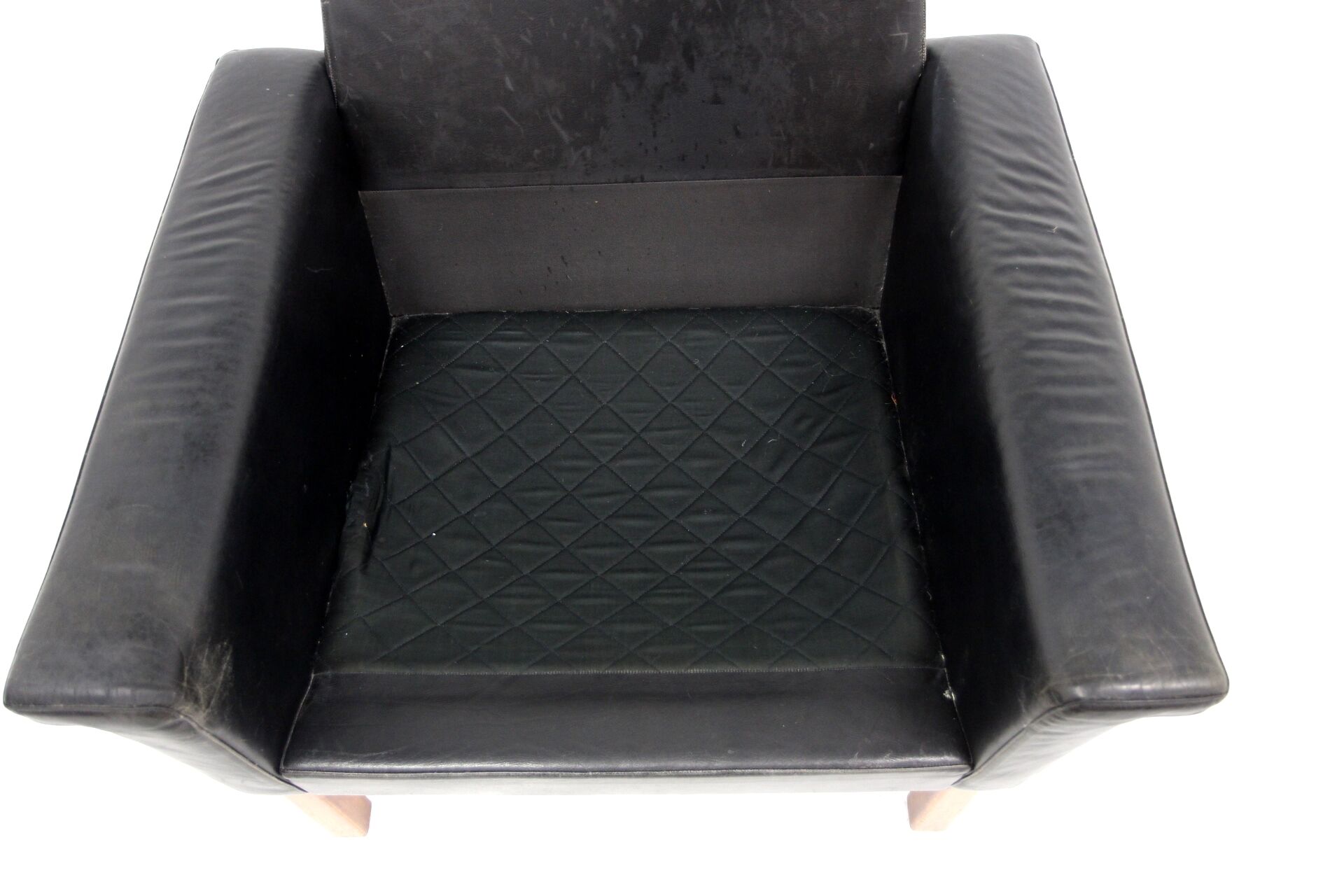 Scandinavian leather armchair, Sweden, 1960