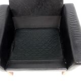 Scandinavian leather armchair, Sweden, 1960