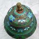 Pot covered in enamelled bronze