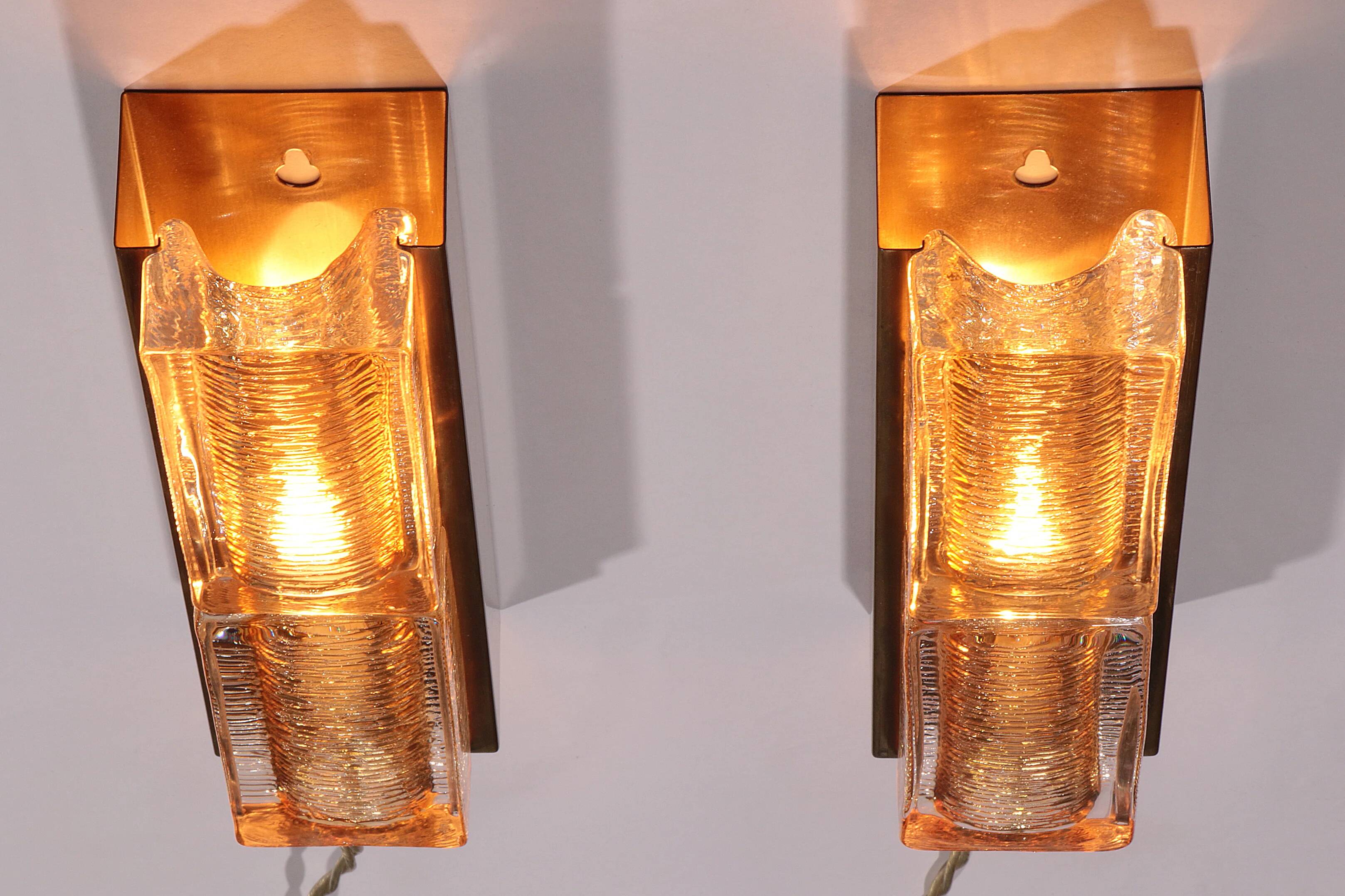 Atlantic double wall lamp by Vitrika, 1970s Danish design
