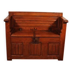 coffre banc en chêne