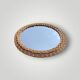 Small vintage round wicker wall mirror – 25 cm