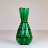 Large Green Midcentury Ceramic Vases and Upsala Ekeby "Capri" Bowl/Tray from the 1950s