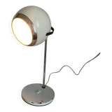 Large vintage 1960 white eyeball mid-century desk lamp - 44 cm