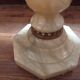 Alabaster pedestal table