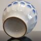 Vintage Earthenware Bowl Blue Stencil Decor, Art Deco Digoin/Sarreguemines