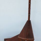 Spiral staircase for library made of mahogany wood