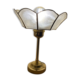 Small lamp to lay Mother-of-pearl flower