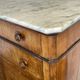 Commode ancienne en noyer, dessus de marbre, XIXe siècle