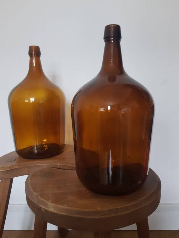 Bonbonne ambrée vintage